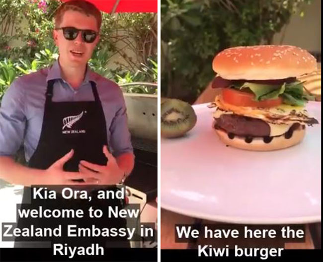 بالفيديو: سفارة نيوزيلندا في الرياض تقبل تحدي الكيوي برجر.. وهذه تفاصيل الحدث