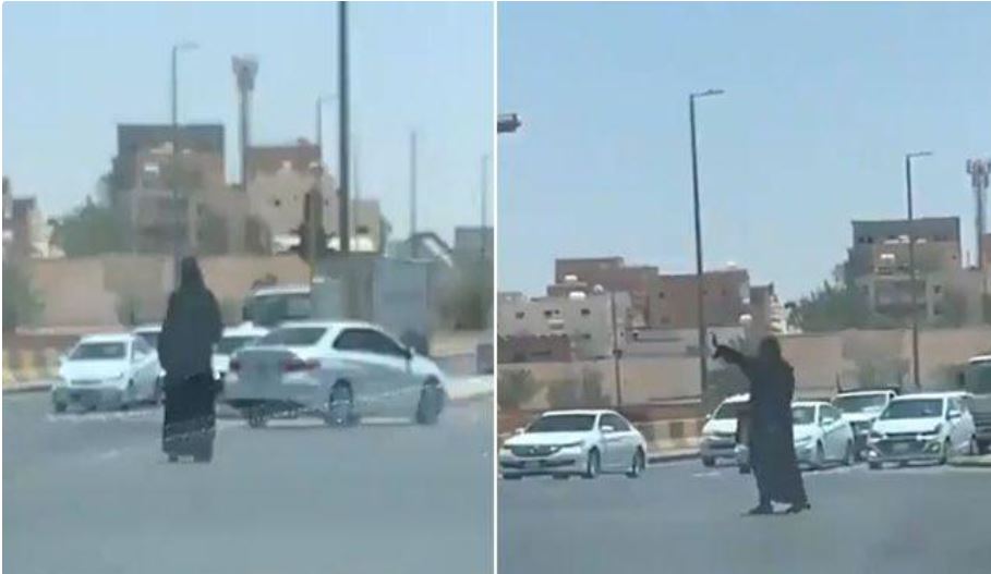 شاهد.. أول تعليق من مواطنة في عرعر نظمت حركة السير عند الإشارات المرورية بعد انقطاع الكهرباء