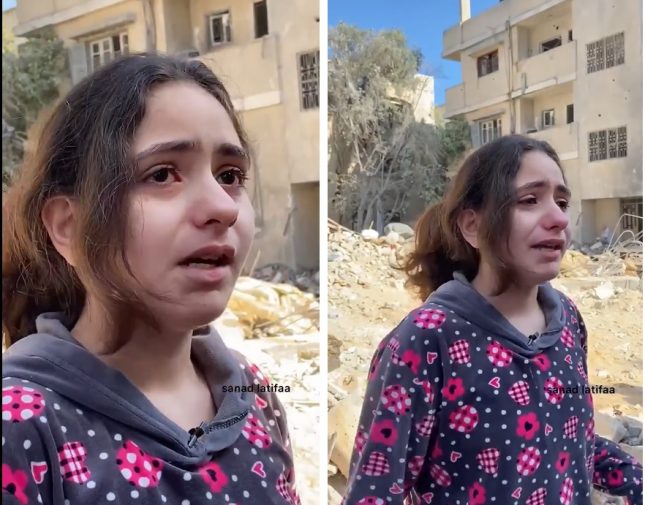 نحن أطفال لماذا يقتلوننا.. شاهد فتاة فلسطينية تبكي بحرقة بسبب قتل الأطفال في غزة