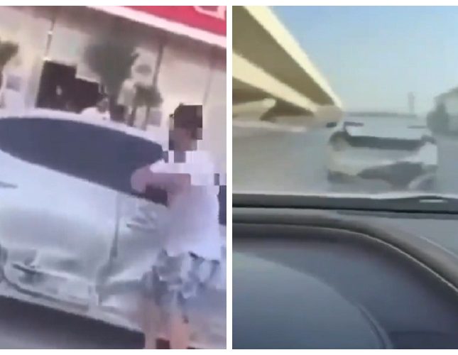 مطاردة وصدم متعمد بين مركبتين في الرياض.. شاهد لحظة نزول شخصين وهجومهما على المركبة الأخرى