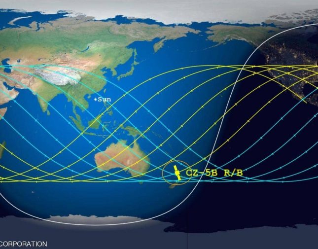 شاهد .. البث المباشر لموعد ومكان وصول الصاروخ الصيني إلى الأرض