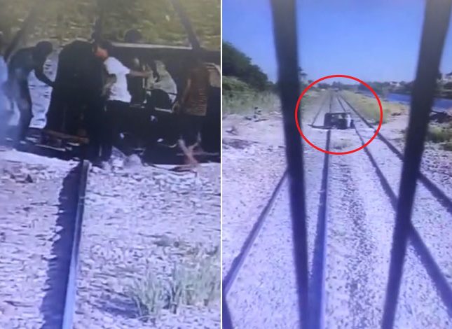 شاهد.. سائق قطار مصري ينقذ مئات الركاب في اللحظات الأخيرة من كارثة محققة بسبب توك توك