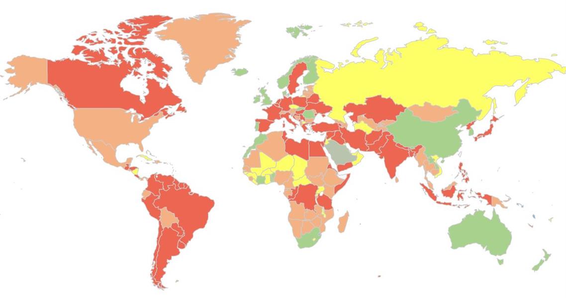 تعرف على تنبيهات السفر التي أصدرتها وقاية لكل دول العالم طبقاً للوضع الوبائي فيها