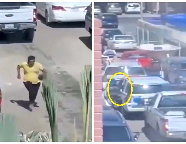 شاهد لحظة هروب متهم من دورية أمن بالكويت