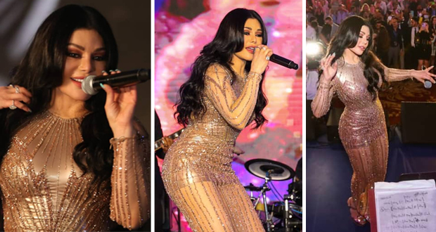 شاب يقتحم مسرح حفل هيفاء وهبي في مصر.. شاهد ردة فعل الفنانة