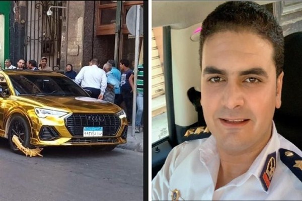 شاهد أول صورة للضابط المصري الذي تحفظ على سيارة المطرب الشعبي حمو بيكا