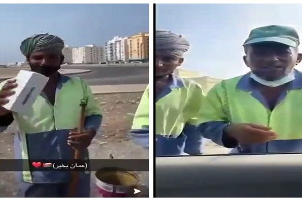 شاهد مشهور سناب يصوّر مع عمال نظافة وهو يعطيهم جوالات آيفون.. وبعد انتهائه كانت المفاجأة