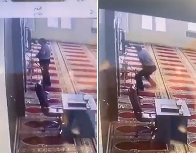 شاهد.. لحظة وفاة مؤذن أثناء رفعه الأذان في ليبيا