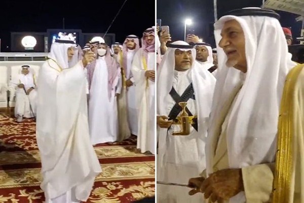 شاهد الأميران خالد وتركي الفيصل يؤديان العرضة بميدان الملك خالد للفروسية بالحوية