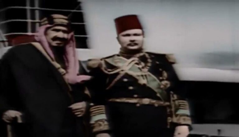 شاهد لقطات نادرة وملونة توثّق بعضاً من جوانب الزيارة التاريخية للملك عبدالعزيز إلى مصر