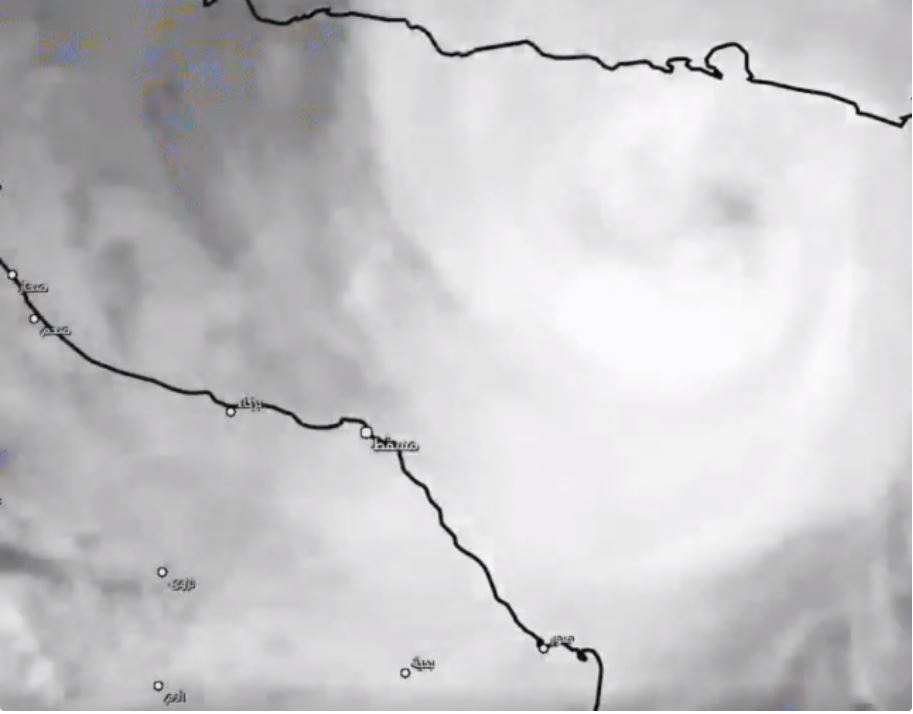 شاهد: أول فيديو لـ إعصار شاهين من الأقمار الصناعية
