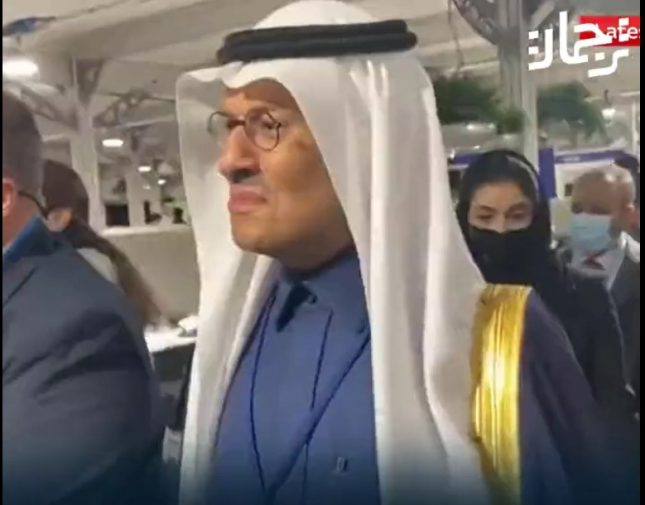 شاهد.. رد مفاجئ من الأمير عبدالعزيز بن سلمان على سؤال مراسلة أمريكية بشأن عرقلة السعودية لمفاوضات المناخ