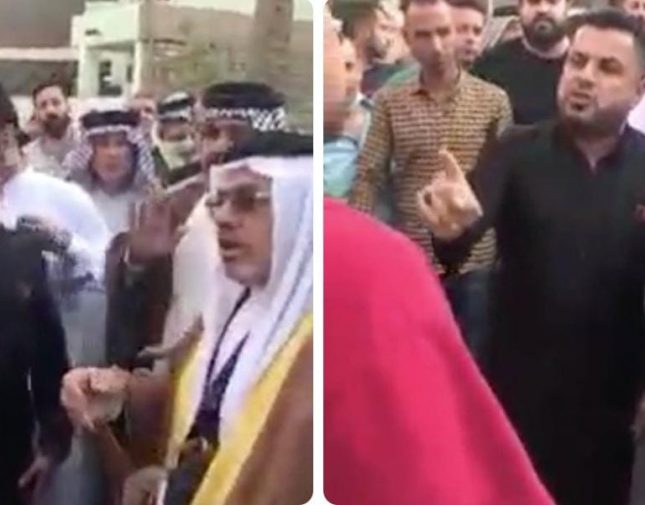 شاهد.. أفراد من قبيلة عراقية يهددون أقارب ضابط قتل نجلهم وهرب بحرق المنازل وخطف الأطفال وسبي النساء