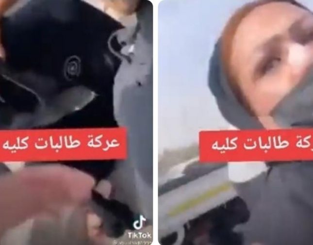 شاهد.. مشاجرة عنيفة بين فتيات في شارع عام بالعراق