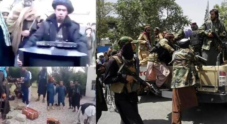 بالفيديو: طالبان تدمر آلات موسيقية وجهاز تلفاز وتجبر رجلا على أداء اليمين بعدم مشاهدته