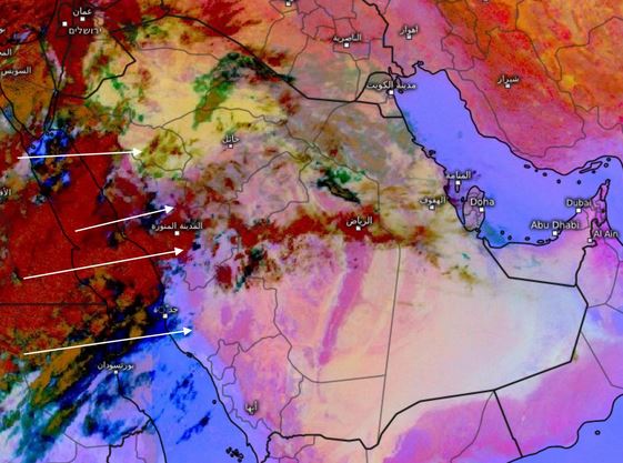 المسند: الحالة المطرية الجديدة تطرق أبواب السعودية الآن