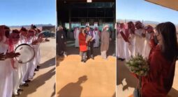 شاهد ترحيب خاص من السعوديين بـ ماجدة الرومي في مطار العلا