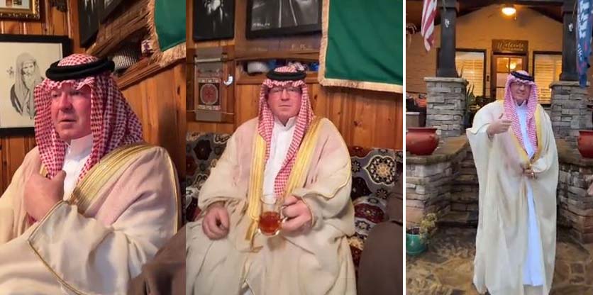 يرتدي البشت والثوب السعودي.. شاهد ردة فعل رجل أعمال أمريكي عندما تذكر طفولته في المملكة قبل 40 عاما