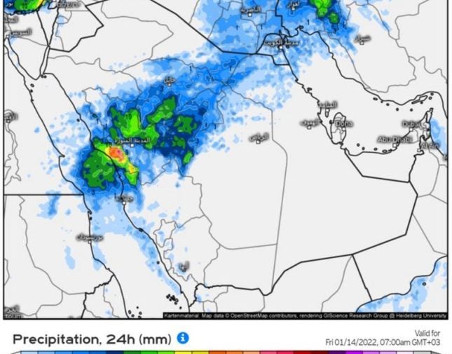 المسند يتوقع أمطارا غزيرة على هذه المناطق بالمملكة اليوم.. وبشرى سارة غداً