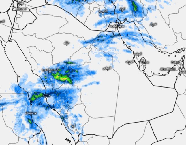 المسند يتوقع استمرار الحالة المطرية على هذه المناطق