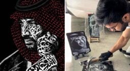 بالصور: فنان سعودي يبدع في الرسم بتكسير الزجاج