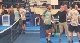 بالفيديو: لاعب تنس يصفع خصمه في بطولة دوري أورليانز بفرنسا