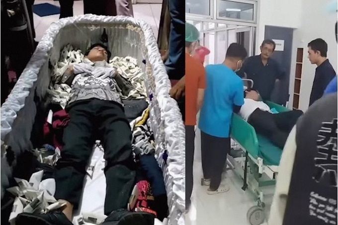 نهض من نعشه في المستشفى.. بالصور: أندونيسي زيف وفاته لسبب غريب