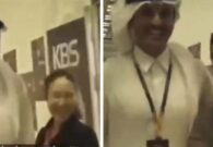 بالفيديو: أمير قطر يظهر أمام مراسلي قناة تلفزيونية بشكل مفاجىء