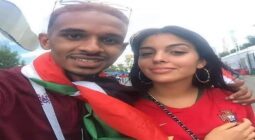 مشجع سوداني يلتقط صورة مع جورجينا ويطلق على نفسة فخر العرب
