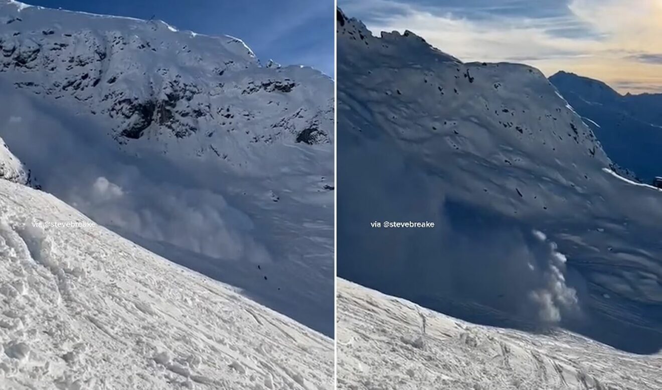 شاهد كاميرا ترصد لحظات مخيفة لانهيار ثلجي يدفن متزلجين في النمسا