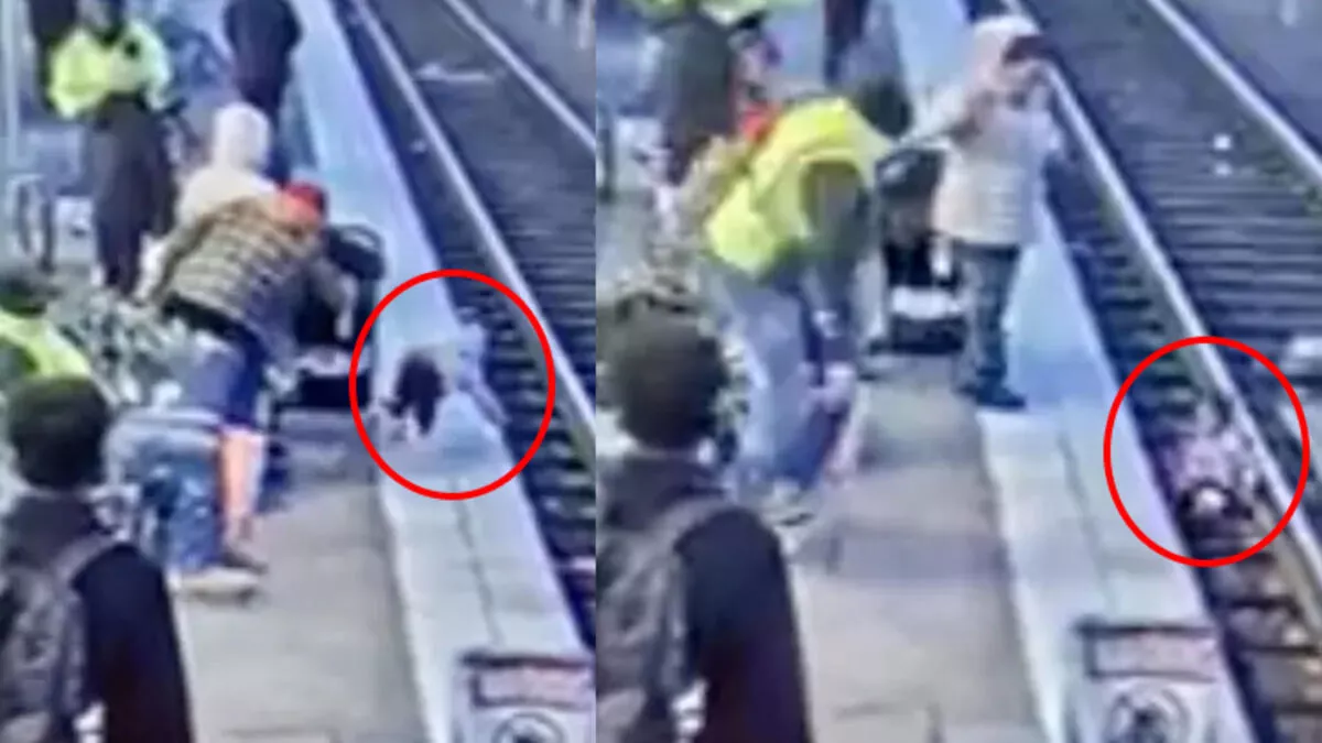شاهد طفل أميركي صغير يواجه الموت على قضبان مترو الأنفاق