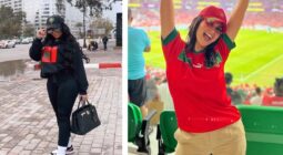 بالفيديو: دنيا بطمة ترقص وسلمى رشيد تذرف دموع الفرح بفوز منتخب المغرب على إسبانيا