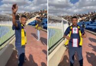 شاهد مبابي المصري يحضر في مدرجات الاتحاد