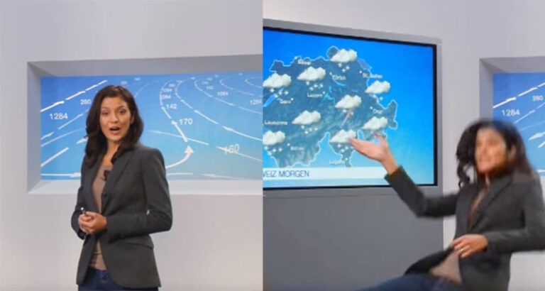 شاهد مذيعة مغربية تسقط على الهواء مباشرة أثناء نشرة الطقس.. ما حقيقة الفيديو؟