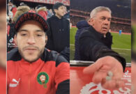 بالفيديو: مشجع مغربي يفاجئ أنشيلوتي بطلب غريب في مباراة ريال مدريد وبلباو