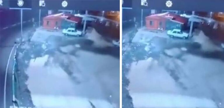 مشهد مرعب التقطته كاميرا مراقبة للحظة الزلزال الذي ضرب ولاية كهرمان مرعش جنوب تركيا