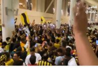 فيديو.. الاتحاديون يهتفون: 5 مواسم نصراوي يبكي