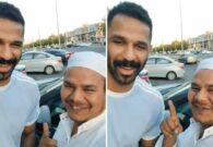 شاهد .. ردة فعل عامل قابل محمد العويس صدفة في الشارع