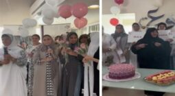شاهد طالبات جامعة عفت يفاجئن عميدة الجامعة باحتفالية في يوم الأم