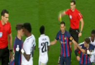 فيديو.. اشتباك بين مهاجم ريال مدريد وغافي في نصف نهائي كأس الملك