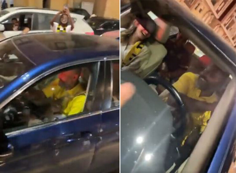 شاهد ماذا فعلت جماهير الاتحاد مع نونو سانتو أثناء تواجده في سيارته برفقة عائلته