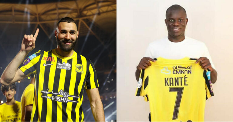 شاهد هكذا رحب بنزيما بالفرنسي كانتي المنضم حديثا لنادي الإتحاد
