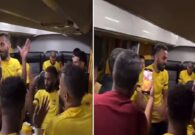فيديو مذهل لفرحة اللاعبين.. شاهد لحظة غناء لاعبي الاتحاد بطريقة مثيرة أثناء تواجدهم في الحافلة