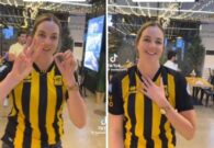 شاهد فتاة أجنبية حسناء تشجع الاتحاد وتسخر من الأهلي بهذه الطريقة