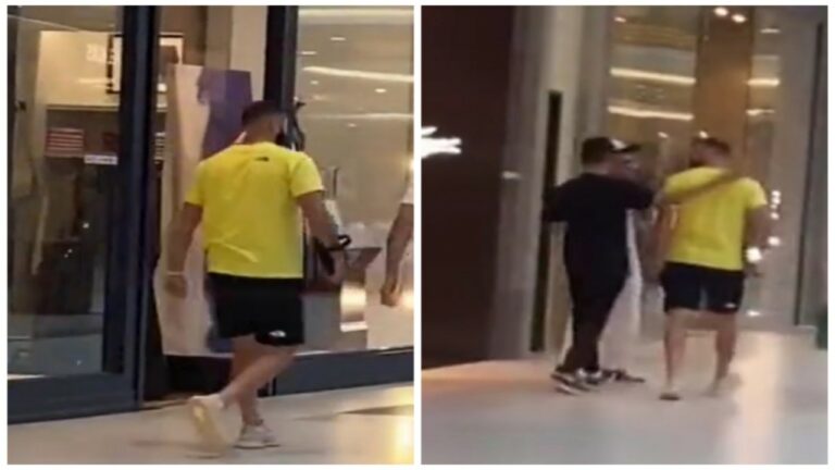 شاهد كريم بنزيما يتجول بأحد المجمعات التجارية في جدة