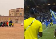 شاهد أطفال يقلدون تالكسيا مع البليهي عندما تدخل ومنع غرز علم النصر