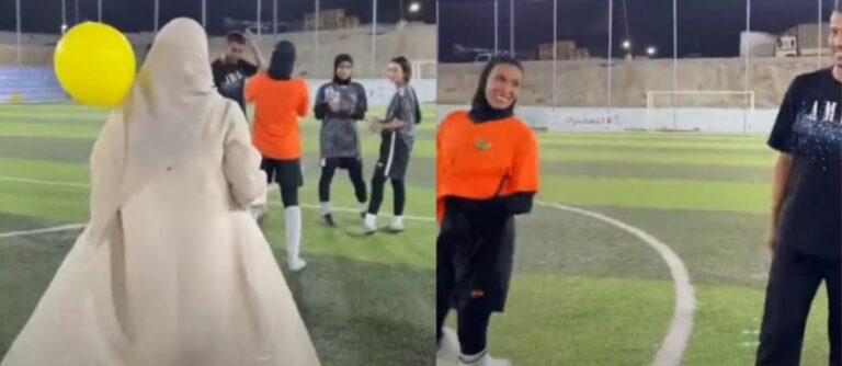 شاهد.. حضور لافت لنايف هزازي في مباراة للسيدات للاحتفال بعيد ميلاد لاعبة