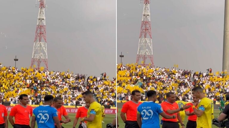 رونالدو يفاجئ الحكم رضوان جيد قبل انطلاق مباراة الهلال والنصر: أنا من يختار وليس سالم -فيديو