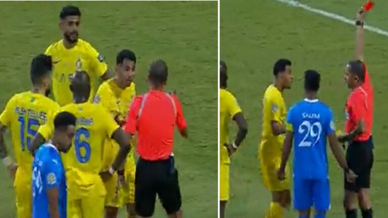 شاهد لحظة طرد عبدالإله العمري في مباراة الهلال والنصر