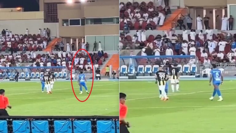 شاهد الكاميرات توثق لقطة استفزاز حمدالله لـ البليهي -فيديو